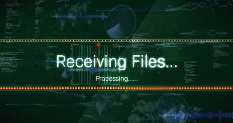 Receiving Files appearing while UI initializing, bars sliding, scan scanning, Stock Footage 329699780