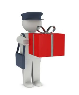 Receiving a gift Stock Illustration