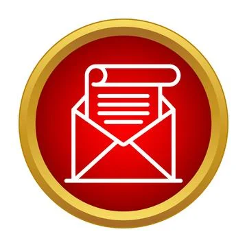 Receiving important mail message via traditional postal communication Stock Illustration