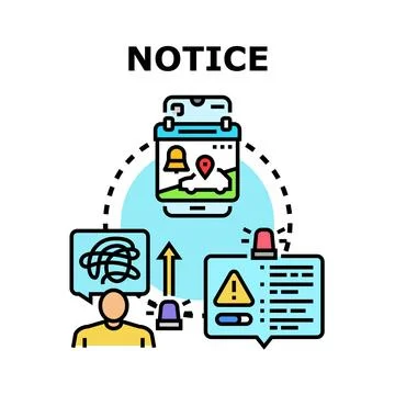 Receiving important notice message about car location alert Stock Illustration
