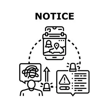 Receiving important notice message about car location alert Stock Illustration