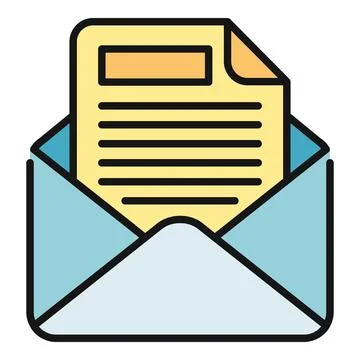 Receiving incoming mail message with paper document Stock Illustration