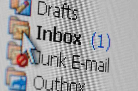 Receiving internet e-mail communication concept Stock Photos