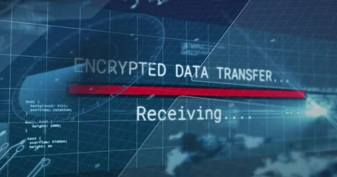 Receiving label appearing red bar sliding right growing revealing HUD indicating Stock Footage 328255704
