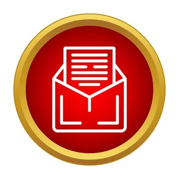 Receiving new email message communication icon concept Stock Illustration