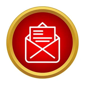 Receiving new mail message notification email icon Stock Illustration