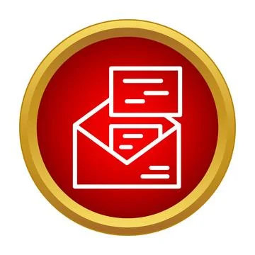Receiving new messages mail communication via envelope icon Ilustração Stock