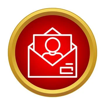 Receiving new personal email message notification icon Stock Illustration