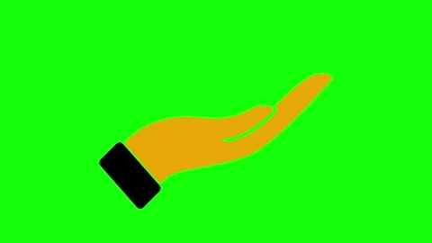 Receiving, offering hand animated icon. Stock Footage 322214596