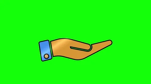 Receiving, offering hand animated icon. Stock Footage 322214601