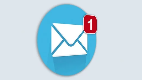 Receiving One Thousand Messages in the Inbox of a social media website or Email Stock Footage 88224099