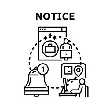 Receiving online notifications and important business alerts Stock Illustration