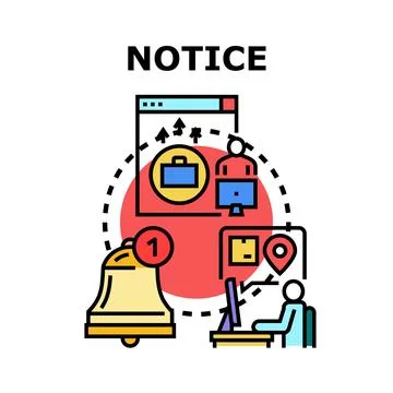 Receiving online notifications and important business alerts イラスト素材
