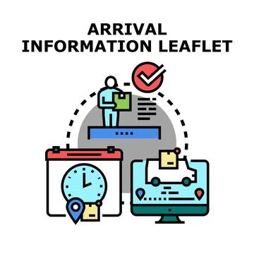Receiving package delivery, tracking information, and scheduling Stock Illustration