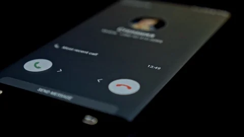 Receiving phone call 스톡 동영상 120692751