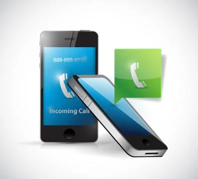 Receiving a phone call. message bubble Illustrazione stock