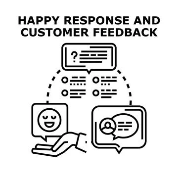 Receiving positive client response and feedback evaluation Stock Illustration
