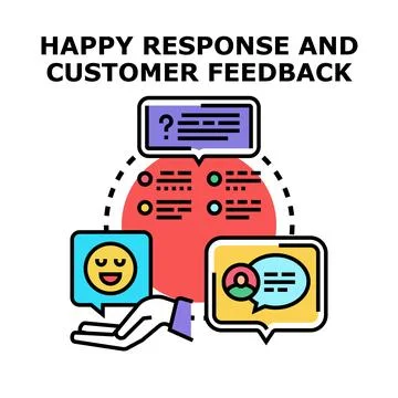 Receiving positive client response and feedback evaluation Stock Illustration