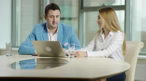 Receiving praise for a job Stock Footage 67080089