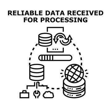 Receiving reliable data for processing and analysis 스톡 일러스트