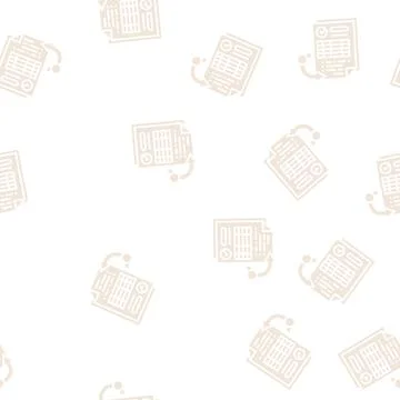 Receiving report glyph seamless pattern Stock Illustration