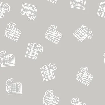 Receiving report line seamless pattern Stock Illustration