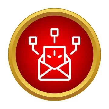 Receiving spam or malware email message icon イラスト素材