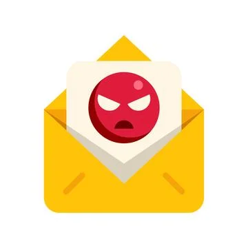 Receiving spam or phishing email notification concept Illustrazione stock