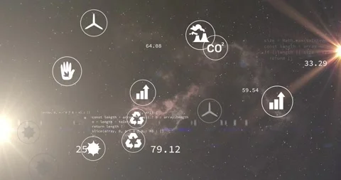 On receiving telemetry HUD computing clean energy 72 스톡 동영상 329594338