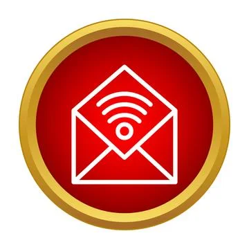 Receiving wireless email message via modern communication network Stock Illustration
