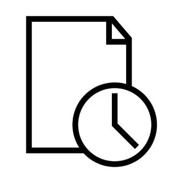 Recent Access File Icon Stock Illustration