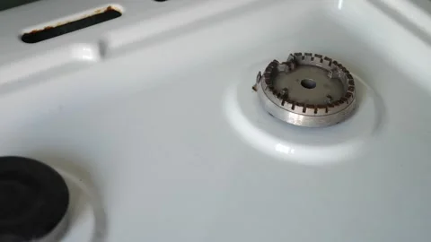 Recently Cleaned Stove Top Stock Footage 289000661