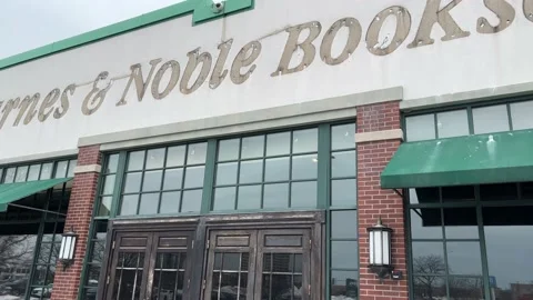 Recently Closed Barnes & Noble Store Stock Footage