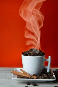 Recently roasted coffee beans. Stock Photos