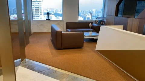 The Reception Area in an office Stock Footage 125260507