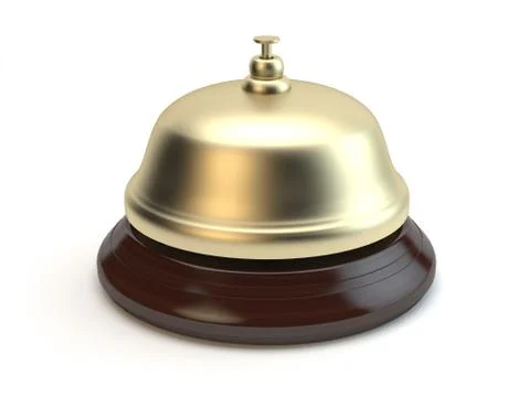 Reception bell, 3D illustration Stockillustratie