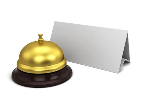 Reception bell and card Stock Illustration