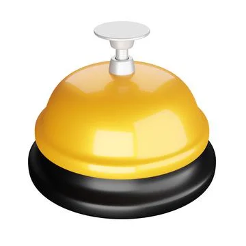 Reception bell for concierge support or alarm Illustrazione stock
