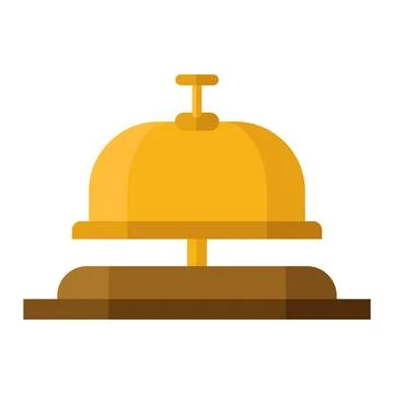 Reception bell flat clipart vector illustration Stock Illustration