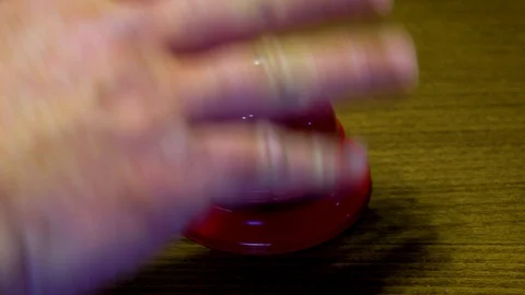 Reception bell standing on the desk Vidéo 106016846