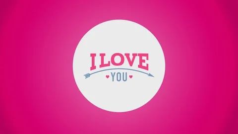 Reception card for valentines day composed with a color dotted square Stock Footage 128352085