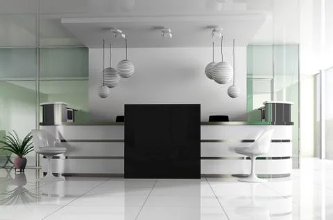 Reception in is cared hotels Stock Illustration