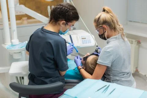 On reception at the dentist. Stock Photos