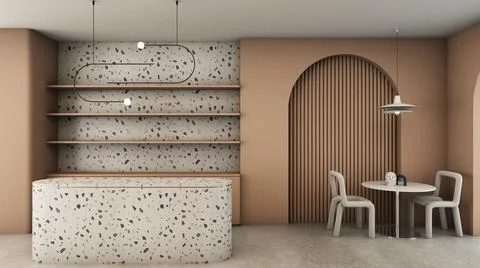 Reception design modern minimal-3D render Illustrazione stock