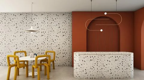 Reception design modern minimal-3D render Illustrazione stock