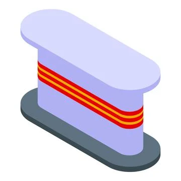 Reception desk with catalan flag celebrating national day of catalonia Stock Illustration