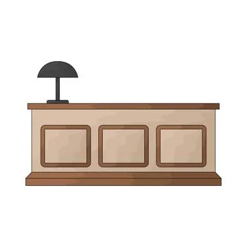 Reception desk illustration Ilustración de archivo