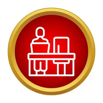 Reception desk worker providing customer service assistance Stock Illustration