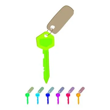 Reception door key hotel vector cartoon graphic Stock Illustration