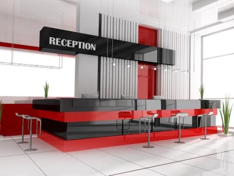 Reception in hotel Stock Illustration